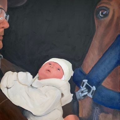 Baby och häst