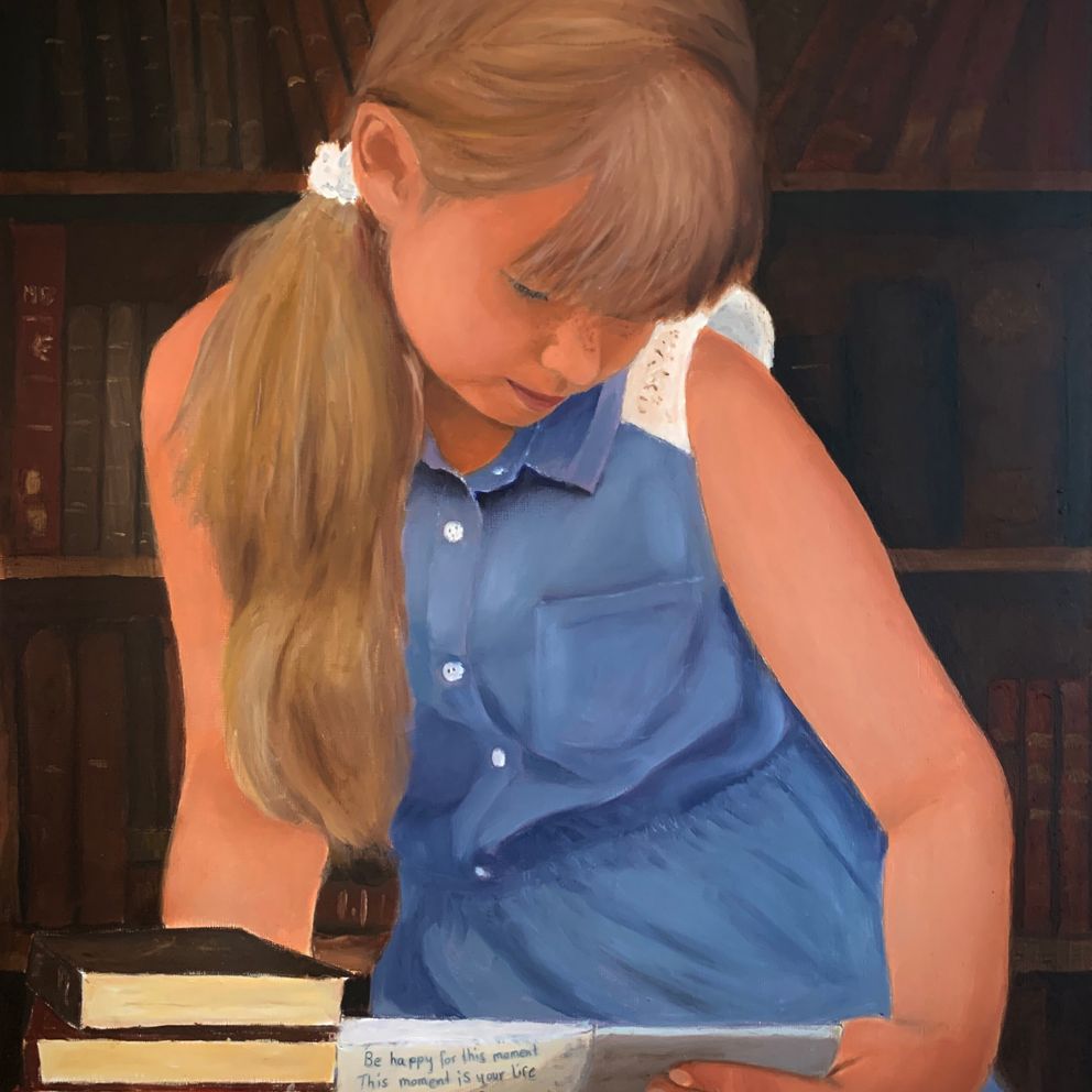 The girl in the library